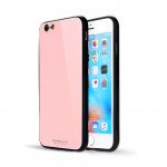 Wholesale iPhone 8 / 7 Tempered Glass Hybrid Case Cover (Pink)